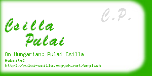 csilla pulai business card